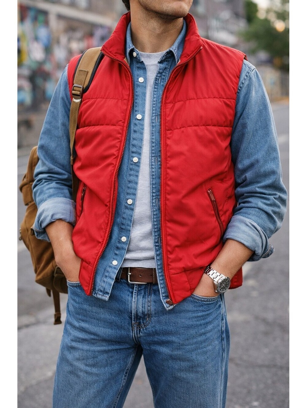 Vtg Woolrich Teton Group Red Lined Vest Retro 80s 90s Outdoor HeritageUSA Hiking